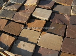 Pavé en grès multi couleurs 14x20x3/5